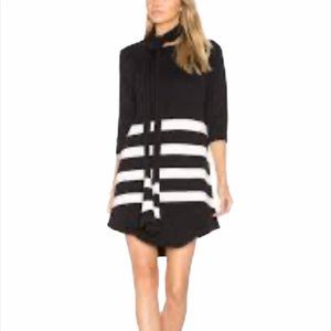 NWT For Love and Lemons Knitz Black and White Striped Tunic Sweater